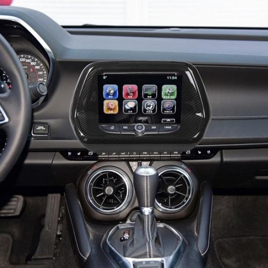 7-Zoll GPS-Navigationspanel Dekorabdeckung Zierleiste Für Chevrolet Camaro 2017+ Carbon