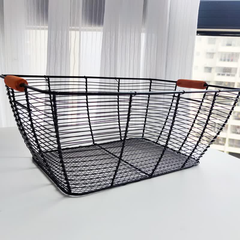 Zhi Shi Hand-Woven Iron Wire Storage Basket