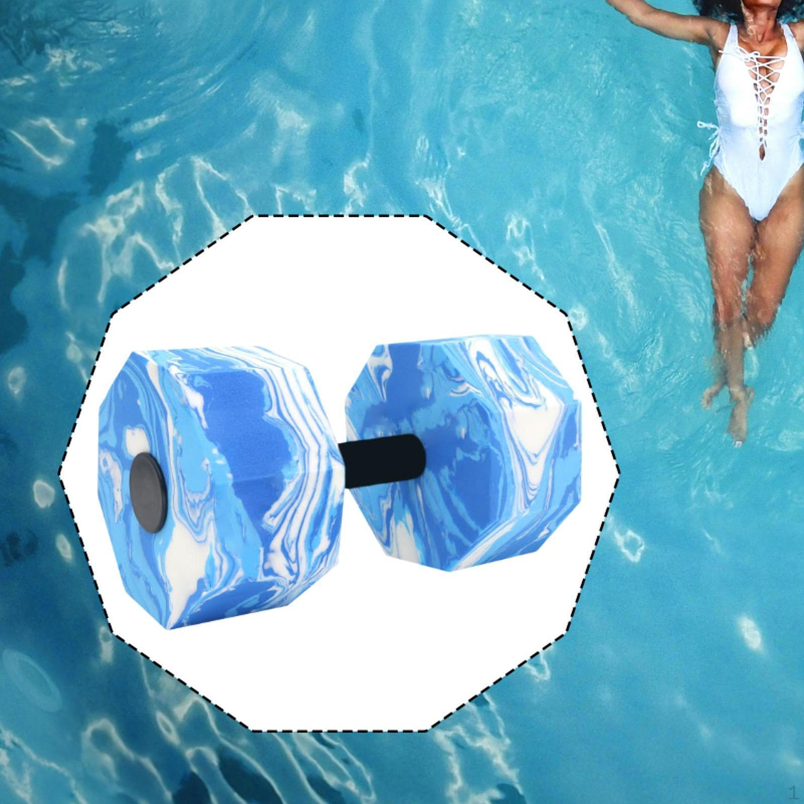 Водные гантели с высокой плотностью, штанга для рук, тренировки, фитнес для занятий в бассейне Blue White