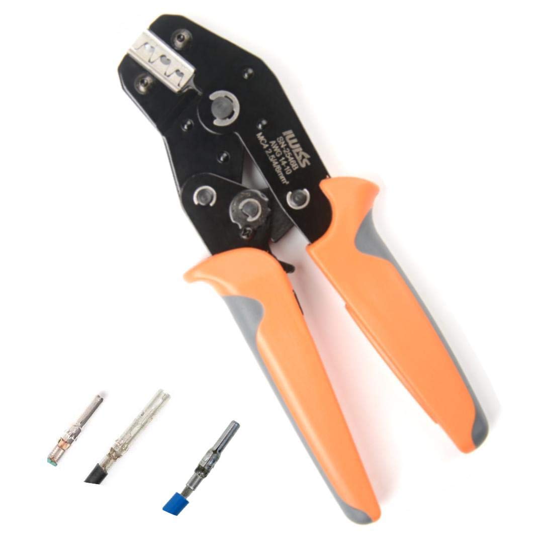 

IWISS Lightweight Crimping Pliers with EDM Dies for MC4 for Solar Panels SN-2546B Connectors, 2.5-6.0mm²,