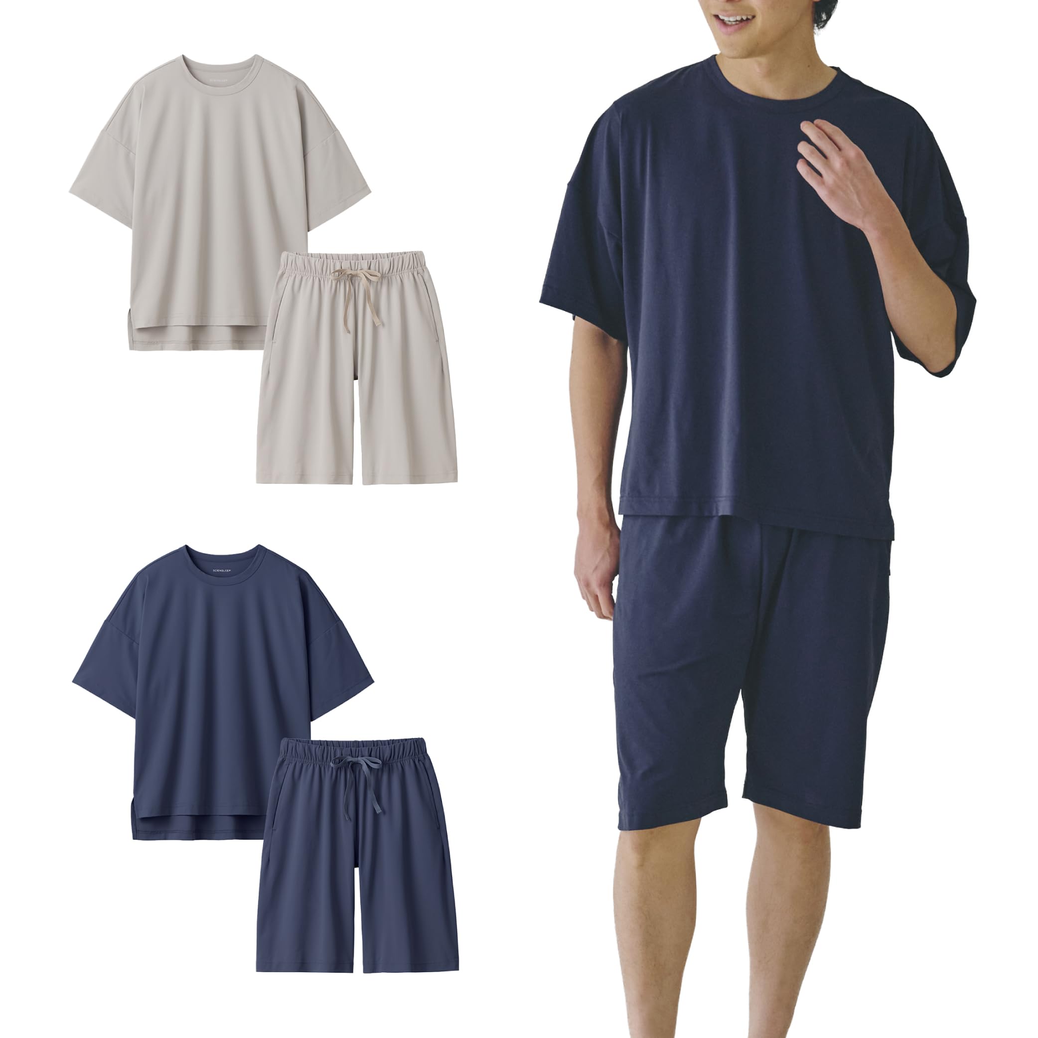 

Science Leap Носимое медицинское устройство x Пижама для восстановления от усталости Комплект верх и низ Восстановительная одежда С коротким рукавом Унисекс Восстановительная пижама Темно-синий 3L