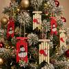Christmas Pendant 6-piece Wooden Christmas Pendant Christmas Tree Bedroom Fireplace Wall Window Christmas Decoration Pendant