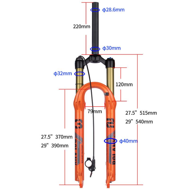 Bolany Mountain Bike Fork 27.5/29 Inch Bike Suspension MTB Air Suspension Fork Shock Absorbing Fork Downhill Suspension Fork