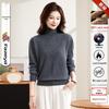 Hengyuanxiang Women's Pure Wool High Neck Oversized Sweater Pullover
