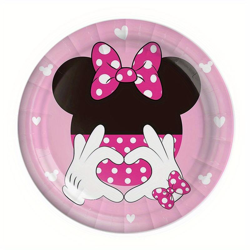 Minnie Mouse Birthday Party Supplies Pink Minnie Balloon Cup Plate Banner For Kids Girls Party Favor Gifts Baby Shower Decor