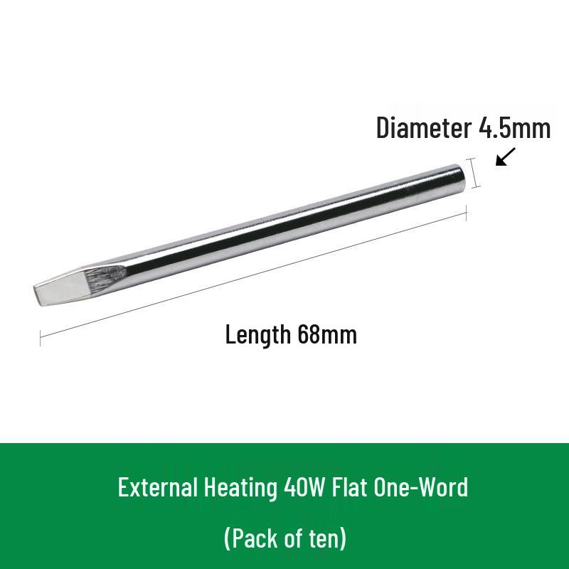 Lead-Free Eco-Friendly Electric Soldering Iron Tips: 30W/40W/60W - Universal Round, Pointed, Knife-Edge, and Horseshoe Styles.