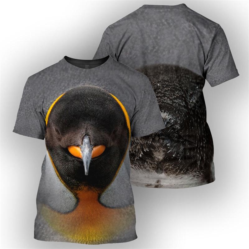 Bees Flamingos Penguins T-shirt Men Women Cool Animal 3d Animal Parrot Owl Print Tees Short Sleeves Summer Street Tops T Shirts