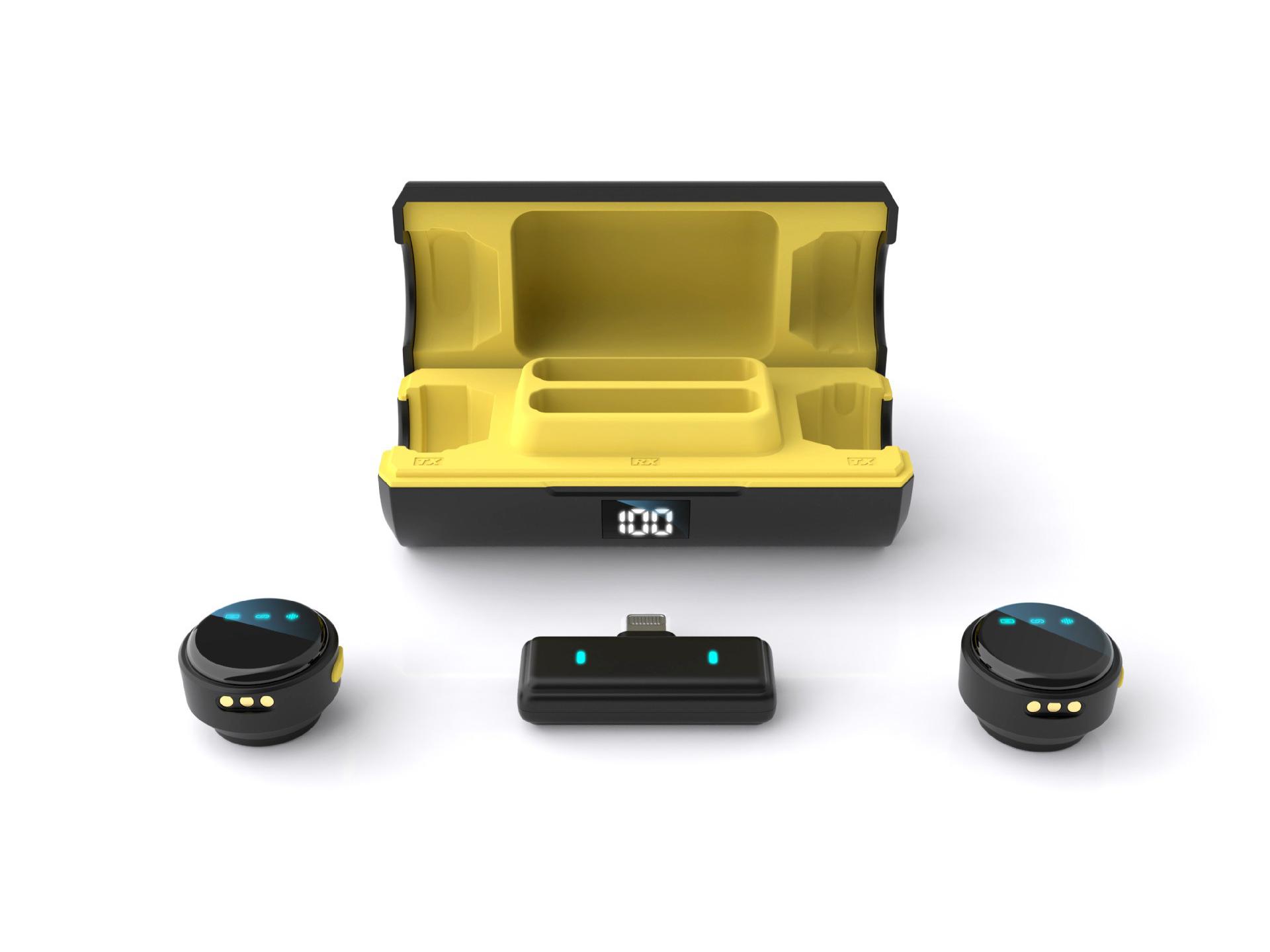 

Q18 Wireless Lavalier Microphone with Charging Case, Magnetic Button, Noise Reduction, 2.4G Connectivity, Compact Design