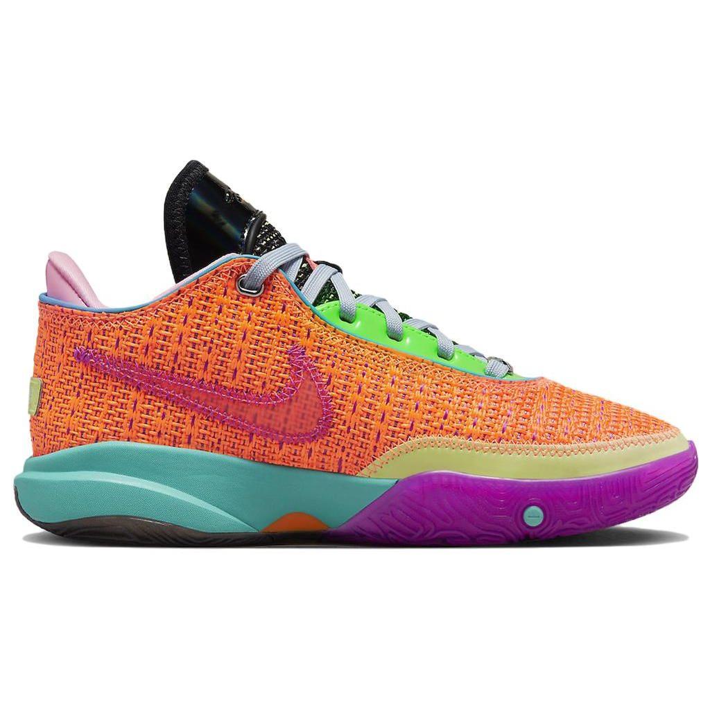 Nike LeBron 20 Chosen 1 Herren Sneakers Orange Total-Orange Vivid-Lila DJ5423-800