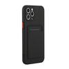 Porta Cartão Suporte Capa de Celular de Silicone Macio para IPhone 15 14 11 13 12 Pro Max XS XR X SE 2 3 8 7 Plus à Prova de Choque Capa Carteira Colorida