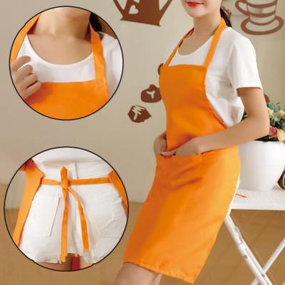 Unisex Apron Long-lasting Work Apron with Pockets Adjustable Straps Cooking Apron for Grill Restaurant Bar Cafes