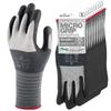 Showa Glove MicroGrip 381 Work Gray Set Gloves, Backless, (with Tags), 10-pair (Size M)