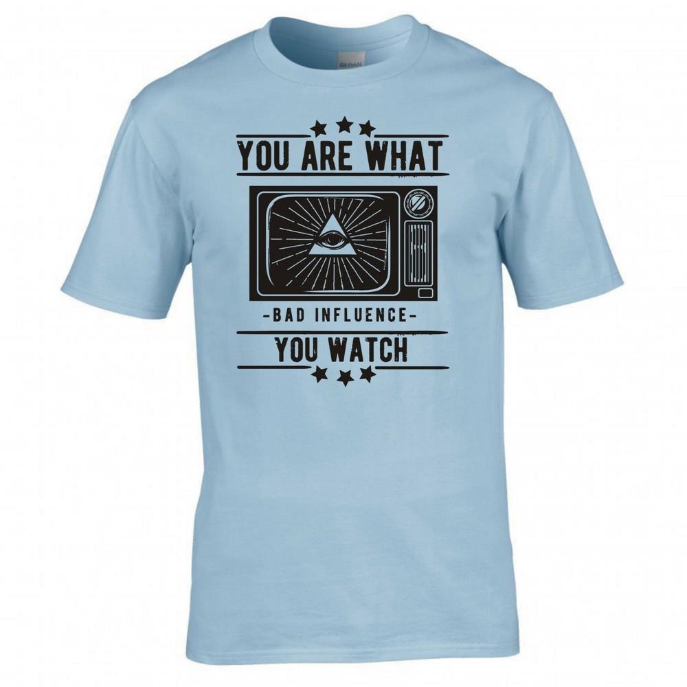 Illuminati Conspiracy Bad Influence You Are What You Watch Tshirt 2XL