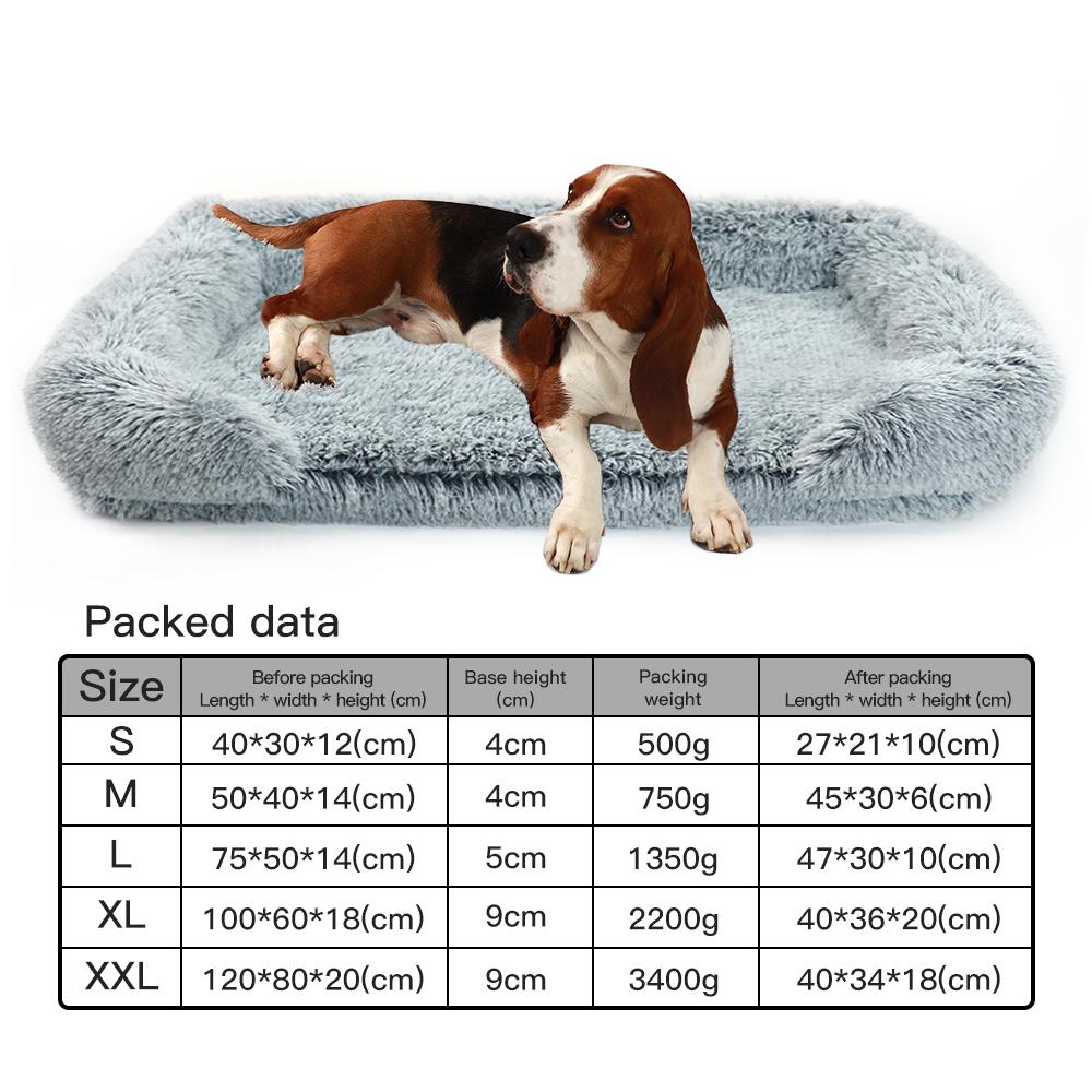 Super Warm Bed Dog Plush Pet Bed Winter Thickened Cushion Dogs Sleeping Beds and Sofa Removable Mat Dog For Small Large Dogs Cat