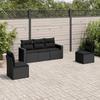 VidaXL Garden Lounge Set 5 Pcs with Cushions Black Braided Resin 3218775