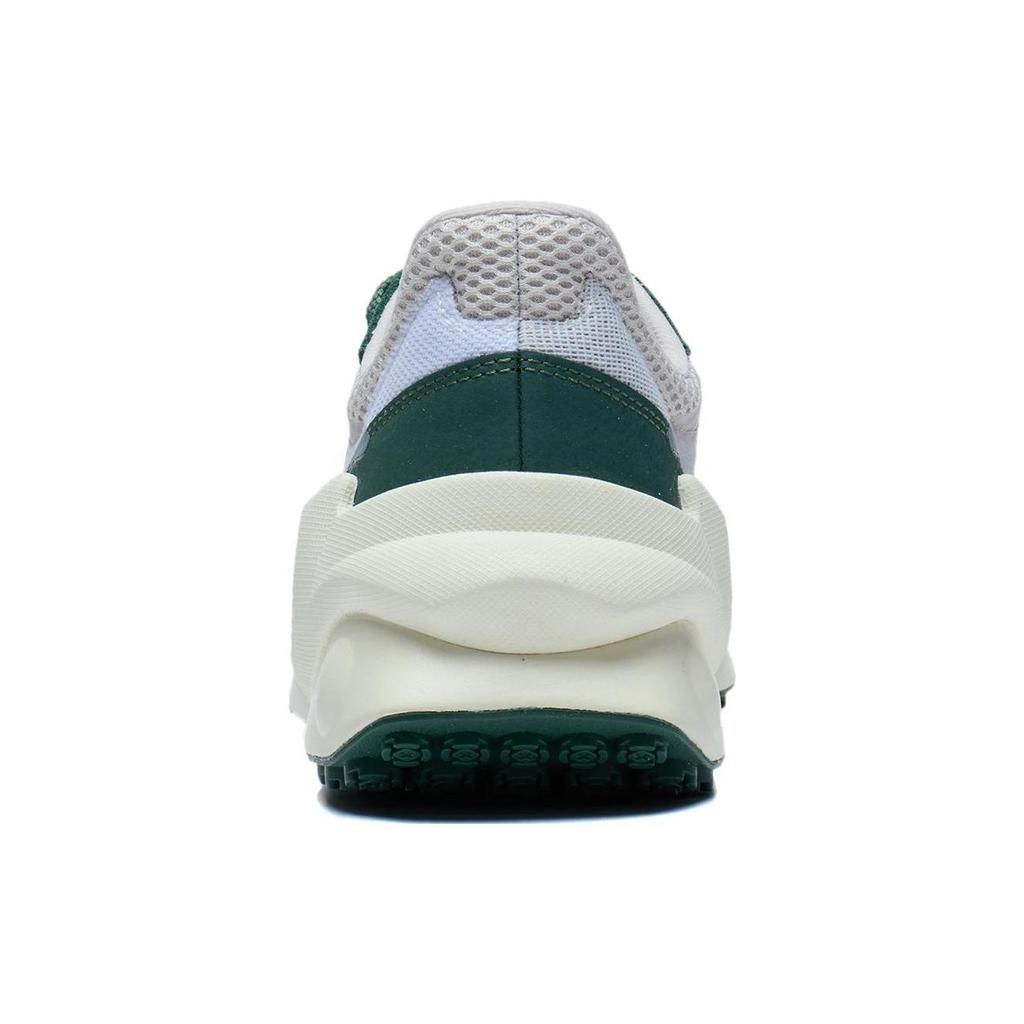 Zapatillas Deportivas Casuales de Caña Baja Antideslizantes Resistentes a la Abrasión Li Ning Square para Hombre Blancas Verdes AGCT015-2