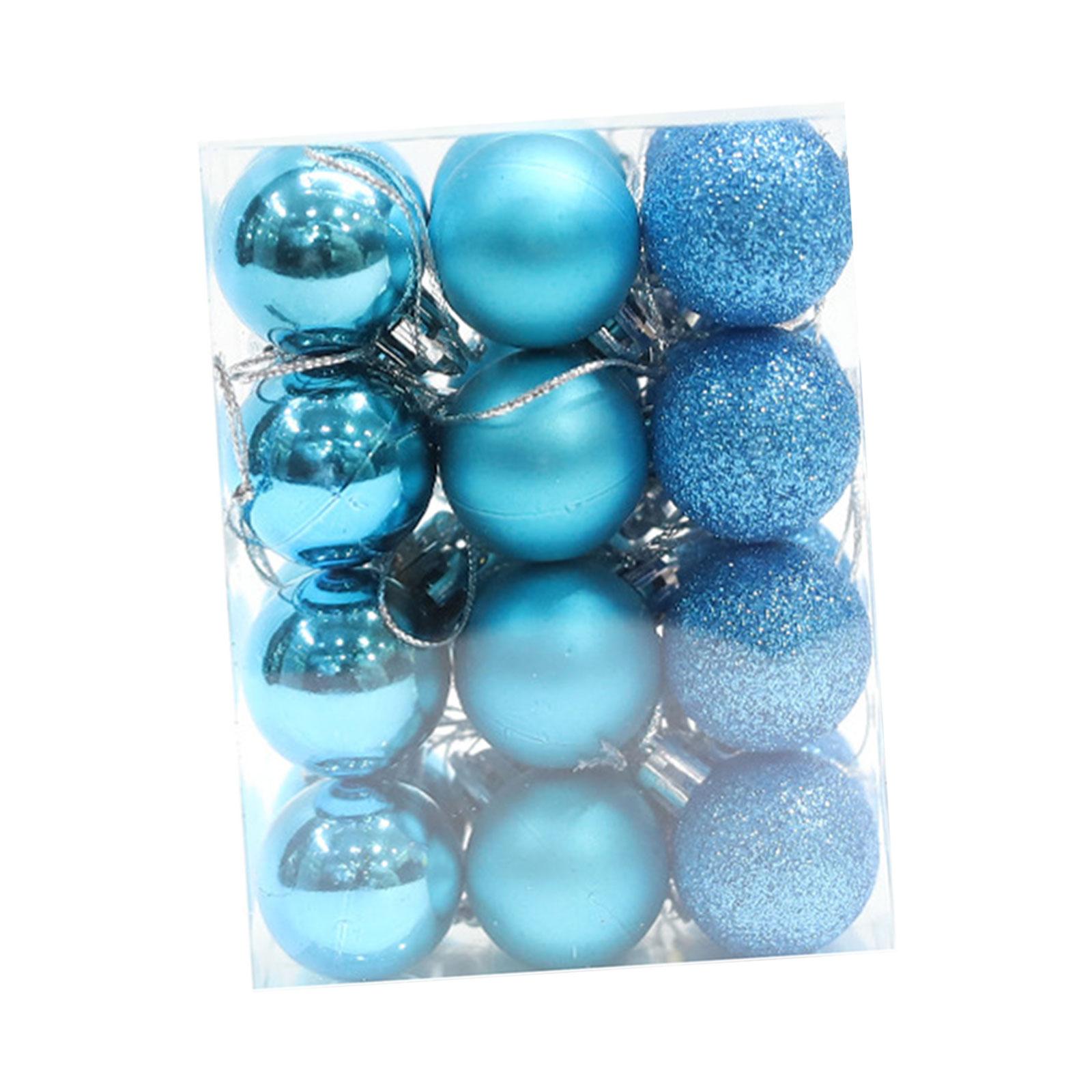 

24 Pieces Christmas Balls Ornaments Christmas Tree Decoration Balls for Wreath Garland Holiday Anniversary Yard Celebration синий