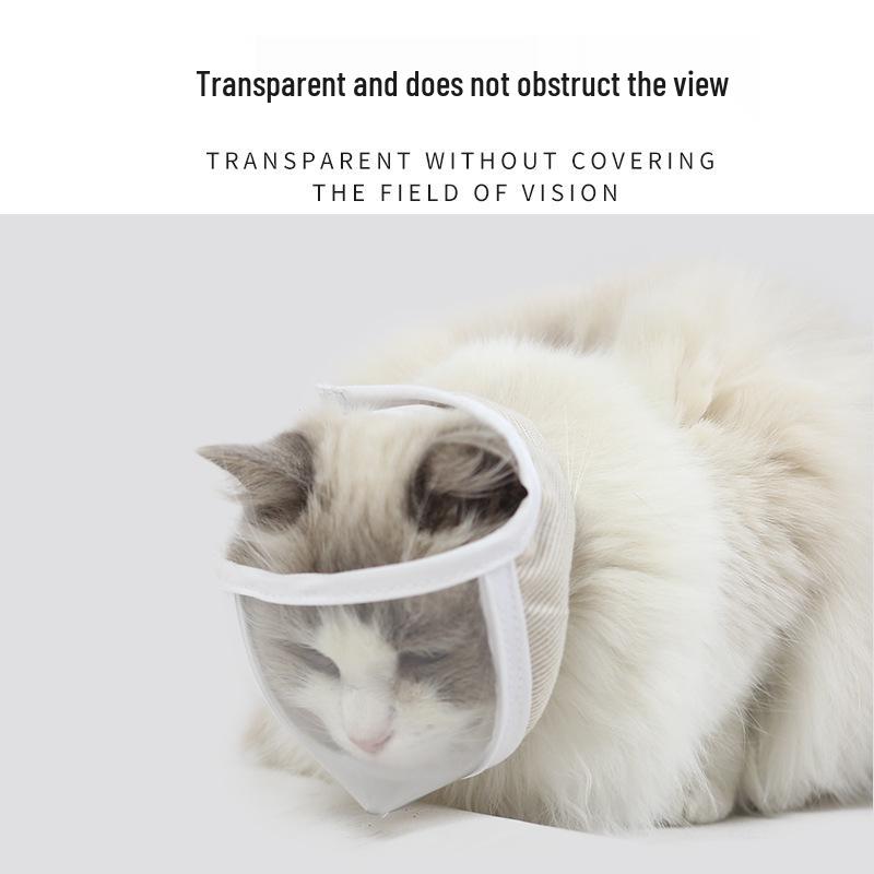 Transparent Cat Eye Mask: Breathable, Anti-Lick, Anti-Bite, and Cleaning Mask for Pets