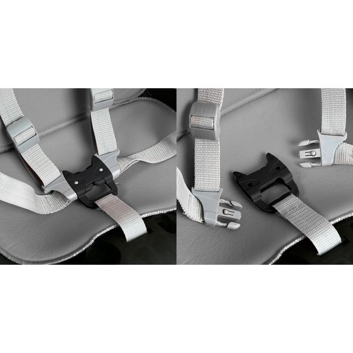 Siège vélo arrière enfant 22 kg, harnais 5 points, montage cadre ou porte-bagages - Campela (CA0060BLK)