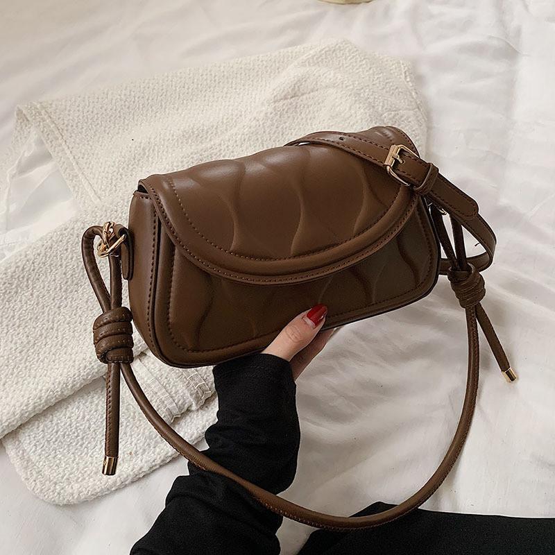 Vintage Handbag For Women 2024 New Arrival Chic Crossbody Bag Texture Trendy Single Shoulder Bag Ins Small Square Bag