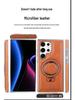 Samsung S26 Ultra Leather Magnetic Stand & Drop-proof Racket Case