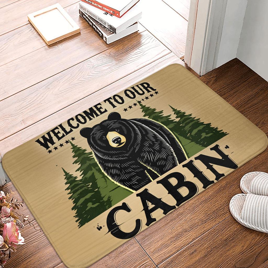 Psychedelic 3D Snow Wolf Animal Floor Door Bath Kitchen Mats Anti-Slip Indoor Wolf Lover Doormat Toilet Entrance Carpet Rug