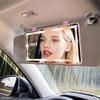 Car Mirror Visor Vanity With Rechargeable LED Light - 3 Light Modes & Dimmable Touch Screen- Girly Pink Car Accessories For Women Interior- Large