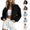 Women's Zip Up Hoodie Loose Fit Long Sleeve Sweatshirt with Pockets Casual Fall Winter Jacket