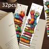 32 Stück, Abstraktes Leseratte Lesezeichen, Schulanfangssaison, Weihnachten, Halloween, Geeignet für Lehrer, Leser und Geburtstage.
