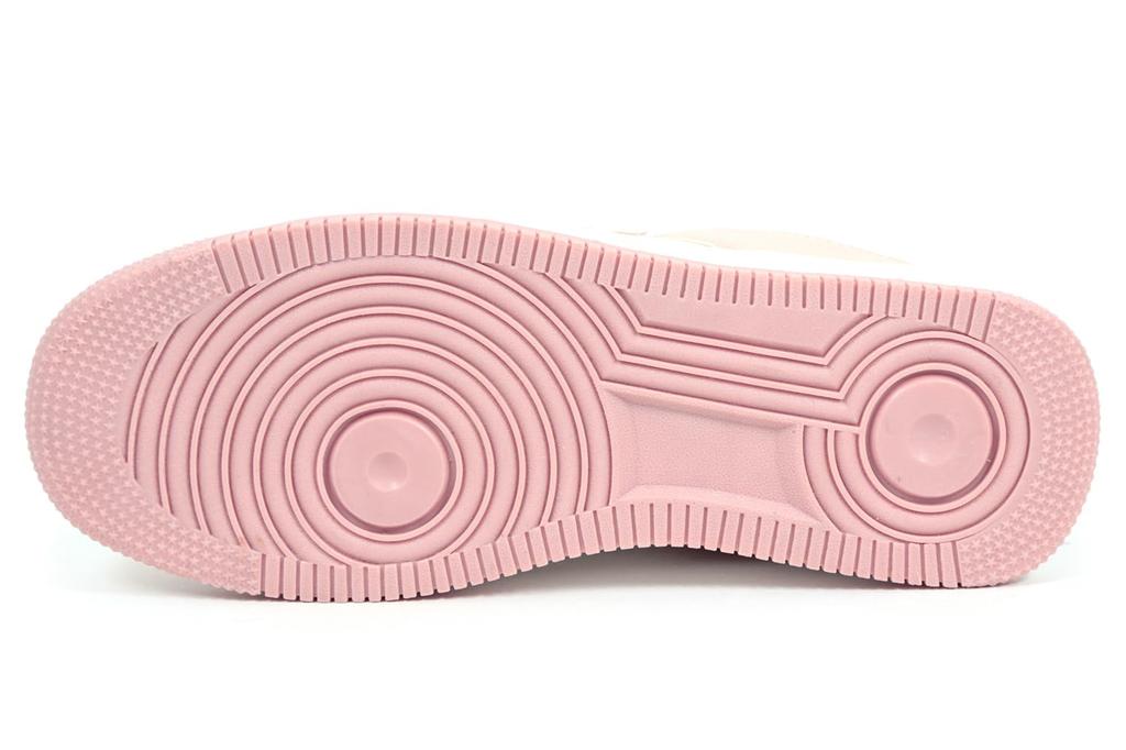 moz U Combination White and Size Women's Low-Top Sneakers, Colors, Pink, 24.5cm