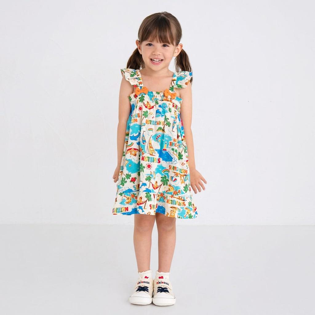 HOT dress for boys and baby and [MIKIHOUSE BISCUITS] One-piece girls, children's clothing, ivory, 80cm, 72-1903-680