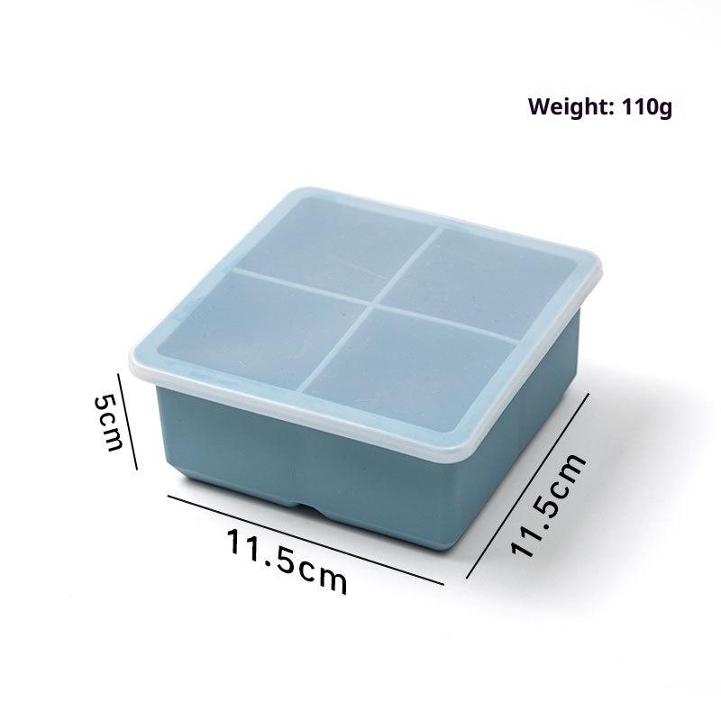 Food Grade Silicone Ice Tray 4/6 Grid Large Cubes Perfect for Summer Parties