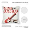 D-Dire S-Straits Band Kissenbezug Quadratischer Doppelseitiger Druck Kissenbezug für Sofa Heim Schlafzimmer Dekor Geschenk