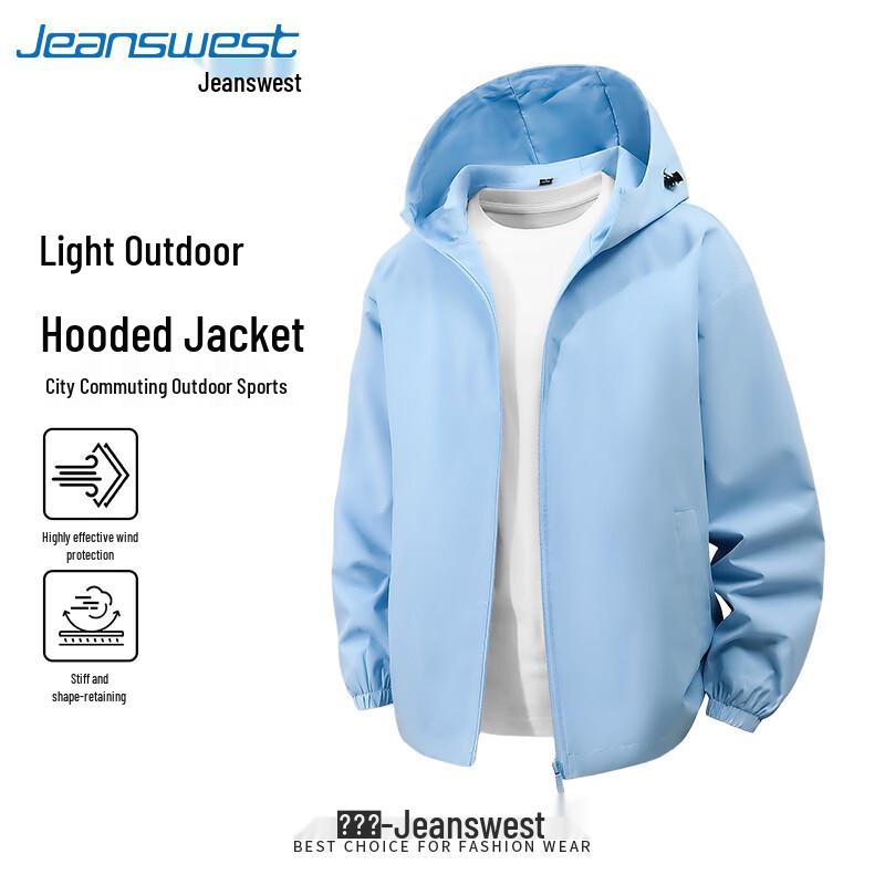 

Мужская повседневная куртка с капюшоном Jeanswest 2026, однотонная, для активного отдыха 3XL