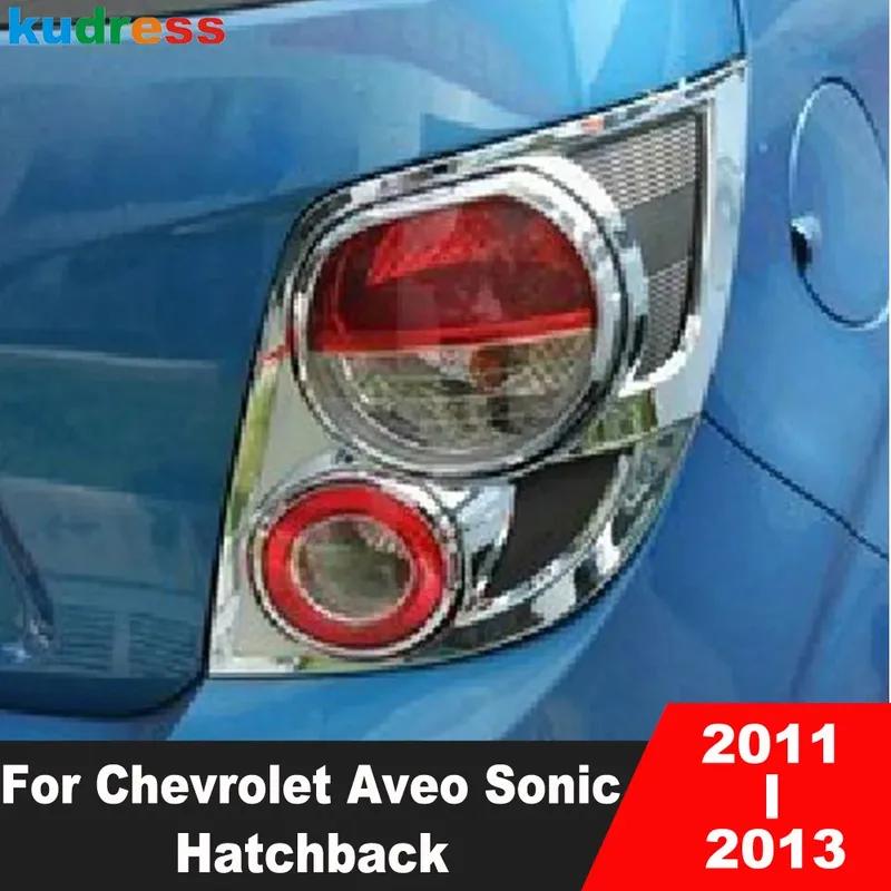 

Для Chevrolet Aveo Sonic Хетчбек 2011 2012 2013 Хромована Задня Задня Фара Накладка Рамка Заднього Ліхтаря Авто Аксесуари
