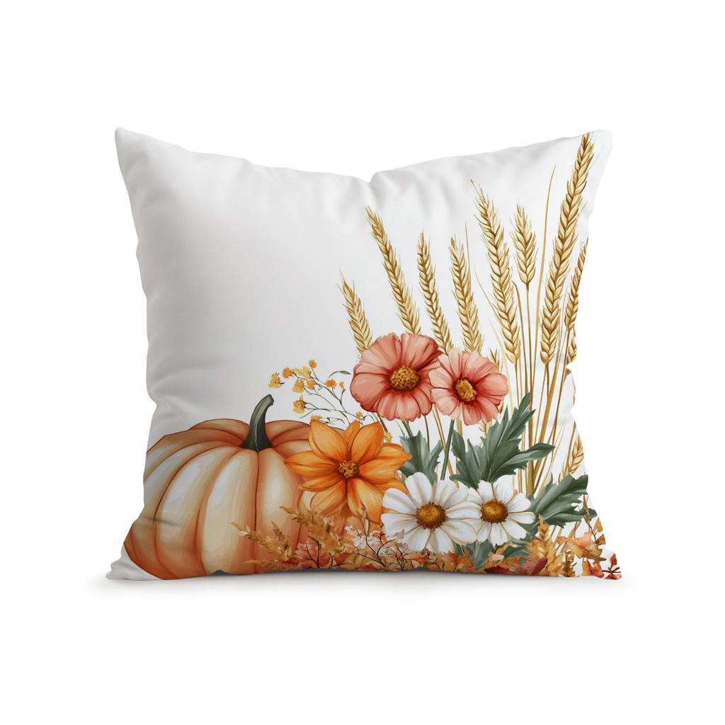 Theme Pumpkin Sunflower Pillowcase Printed Polyester 45X45Cm Throw Pillowcover Decorative Sofa Cushion Pillowslip Home Decor