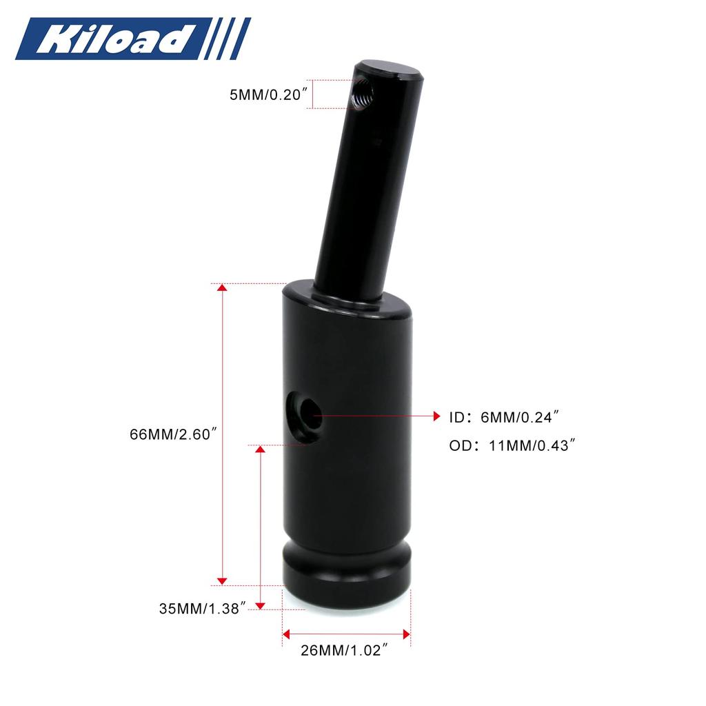 Kiload Jimny JB64 JB74 Transfer Knob Type Stainless Steel Black Anodized Interior Transfer Lever