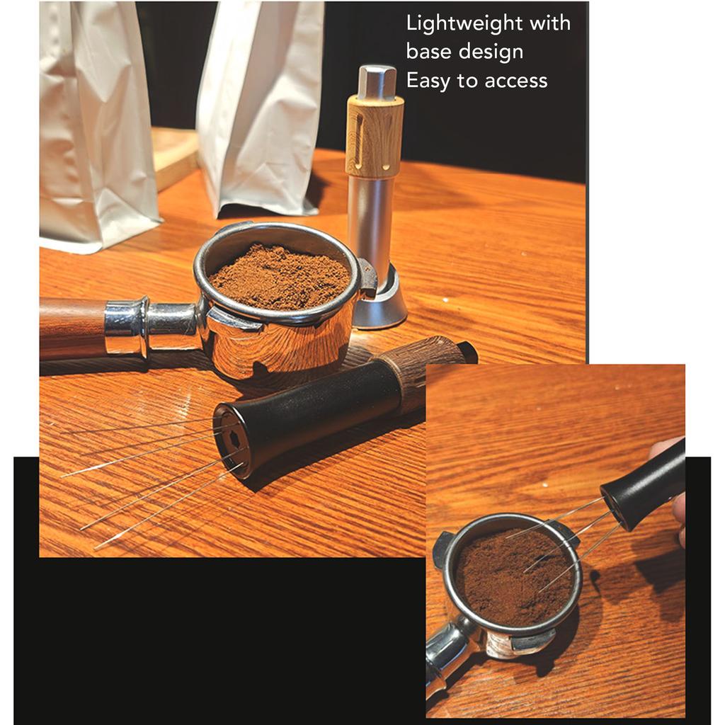 Needle Type Coffee Distributor Magnetic Storage Pressing Retractable Needle Coffee Powder Stirrer Distribution Tool for Coffee Making