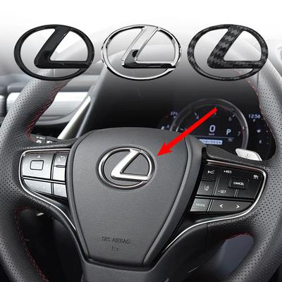QDELV1 65mm Steering Wheel Center Emblem Sticker For NX IS250 RX GS UX RX300 RX350 CT200H GX460 ES LX Fsport GX ABS Logo Decal