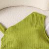 Girls' Spring/Summer New Fashion European And American Style Solid Color Off-Shoulder Tank Top With Double-Layer Skirt Set