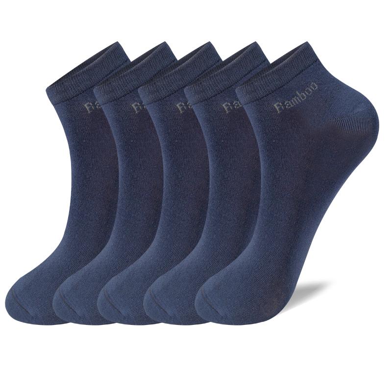 New 5Pairs Men Bamboo Fiber Socks Short Summer Breatheable Anti-Bacterial Man Ankle Socks Busines High Qualty Plus Size EU38-46