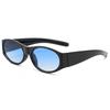New Small Oval Sunglasses Women Men Trendy Vintage Hip Hop Cat Eye Sun Glasses Female Leopard Black Punk Eyewear Uv400