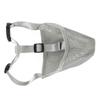 Dog Muzzle Breathable Adjustable Prevent Biting Chewing Pet Mesh Muzzle for Outdoor Training Gray L 25-26