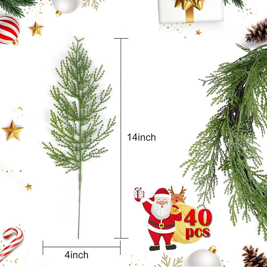 10/20Pcs Artificial Plant Plastic Pine Needle Green Festival Party Decor Home Room Yard Accessory Diy Christmas Tree Table Decor