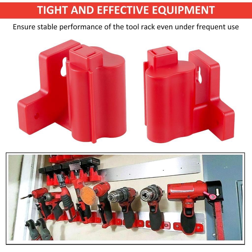 8/12 st Verktygsbatterihållare Kompatibel med Milwaukee M12 12V Borrverktyg Hängare Elverktygsförvaring Väggmontering Borrorganisatör