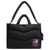 43 toia Bolsa Tote com Alça Bolsa Tote Bolsa de Compras Bolsa de Mão de Plástico PET Reciclado Tamanho Grande Feminina Preta