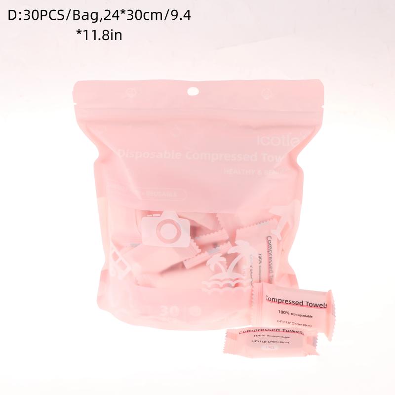 6/30Pcs Compressed Towel Disposable Portable Plant Fiber Face Towel Tissue Suitable For Travel Camping Sports Beauty Salons