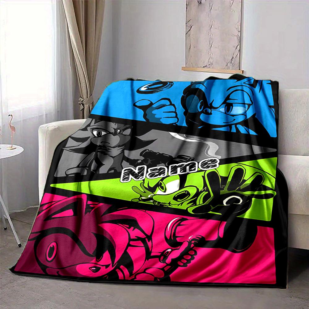 Custom 1pc Sonic Forces Adventure Blanket, Soft And Comfortable Blanket, Casual Warm, Camping Travel Blanket, Birthday Gift Q912191