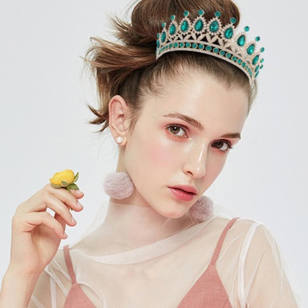 Luxury Crystal Bridal Crowns Cake Decorations Queen Princess Tiara Wedding Crown  Birthday Party
