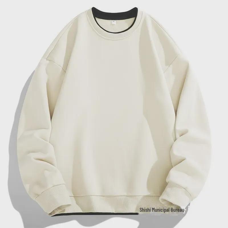 Men's Autumn Long-Sleeve Heavyweight Fake Two-Piece Sweatshirt